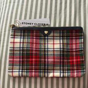 Stoney Clover Plaid Flat Pouch in Plaid